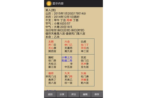 奇门遁甲里都有什么